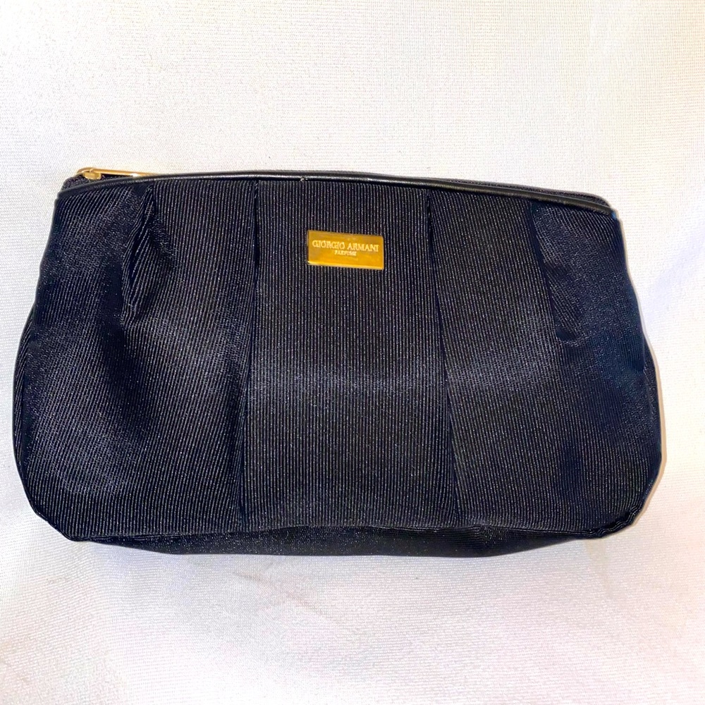 Giorgio Armani Makeup Bag with Leather Trim